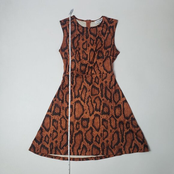 WeWoreWhat Muscle Tank Mini Dress Snake Print XS Cider A-Line Fitted Crewneck - Picture 5 of 16